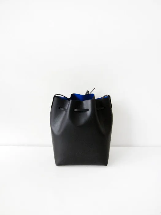 Mansur Gavriel Bucket Bag, Black/Royal