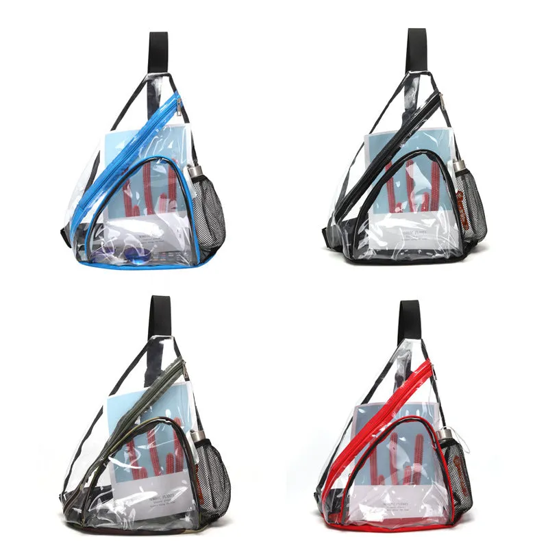 Men Women Waterproof Lightweight Transparent PVC Shoulder Bag