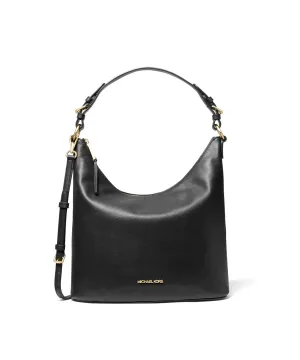 Michael Kors Women's Black Lupita Large Leather Shoulder Bag