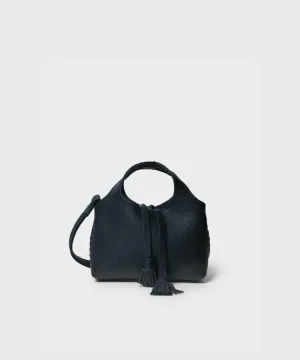 Micro City Mini Tote Grained Leather Black