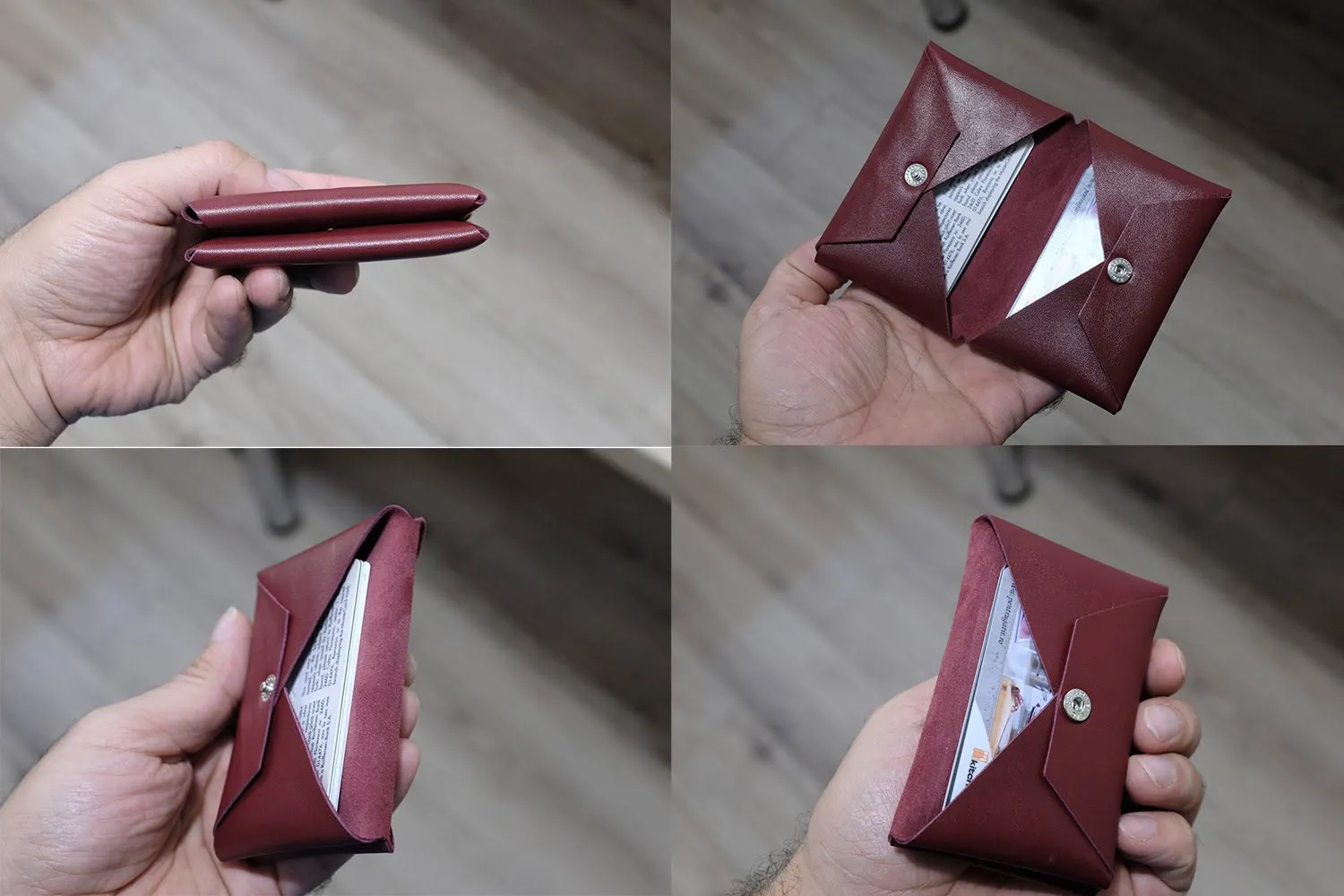 Minimalist Bifold Wallet - Alcantara Wallet for Men and Women - Leather Mens Wallets