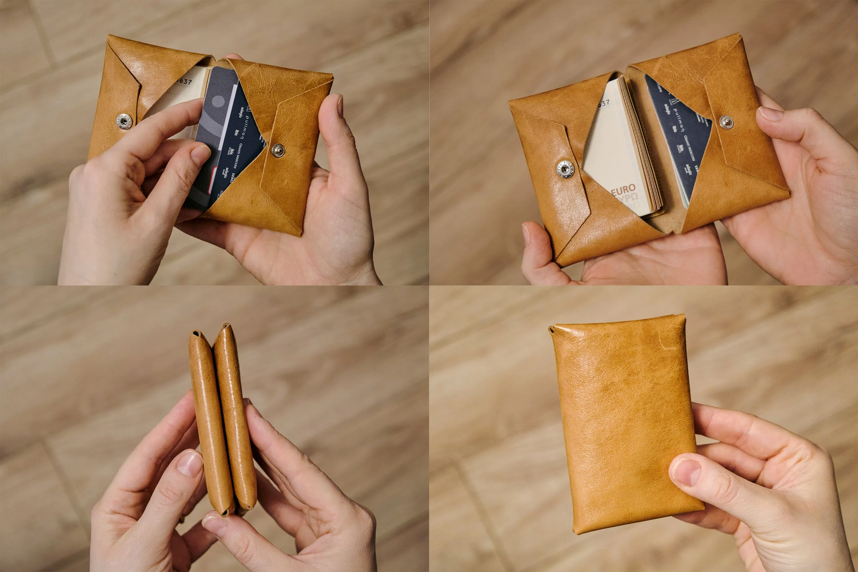 Minimalist Bifold Wallet - Alcantara Wallet for Men and Women - Leather Mens Wallets