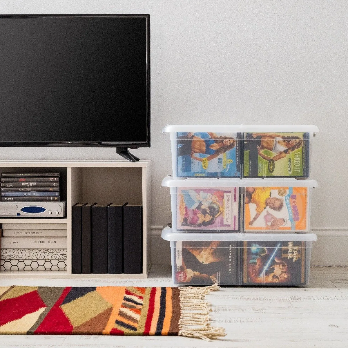 Modular Divided Media  Storage Box - Large