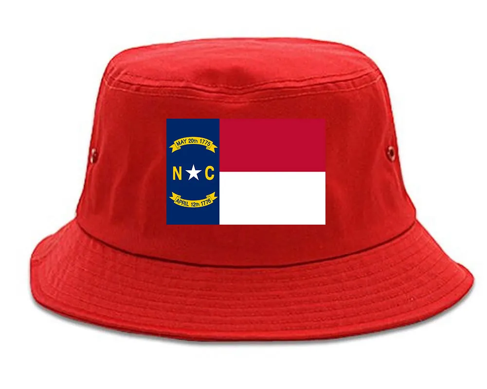 North Carolina State Flag NC Chest Mens Bucket Hat