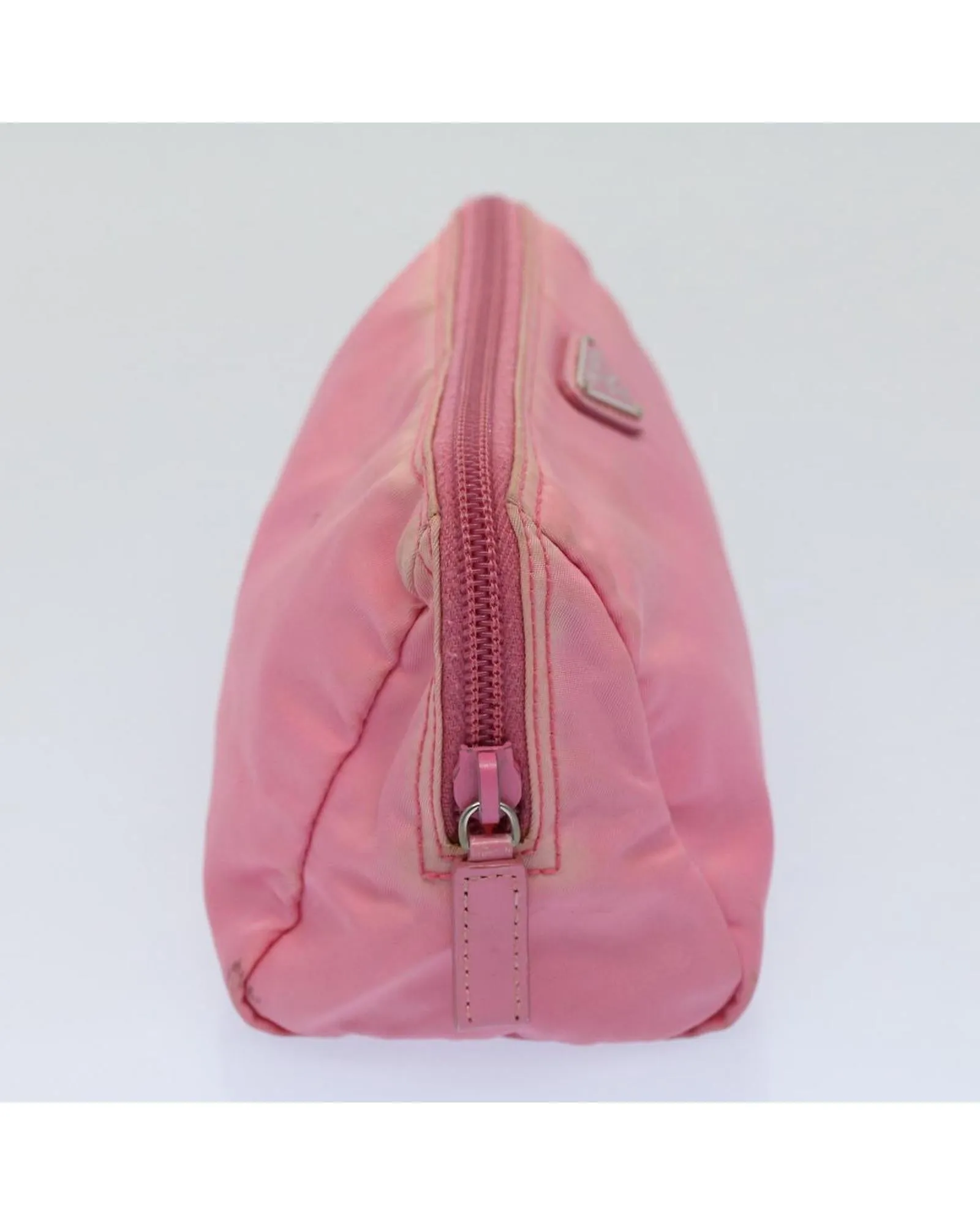 Nylon Pink Pouch Accessory with Surface Rubbing