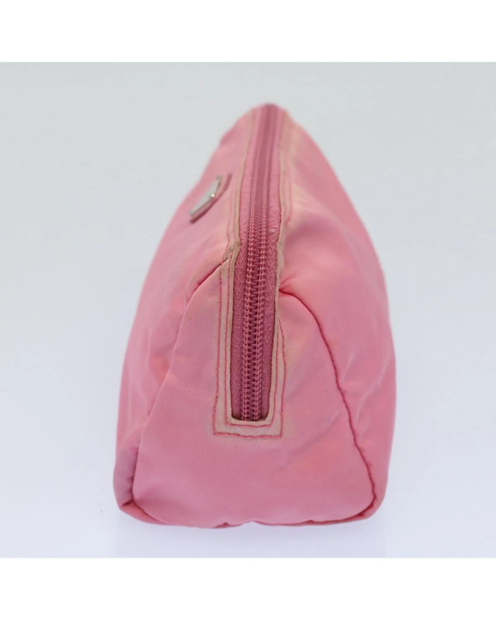 Nylon Pink Pouch Accessory with Surface Rubbing