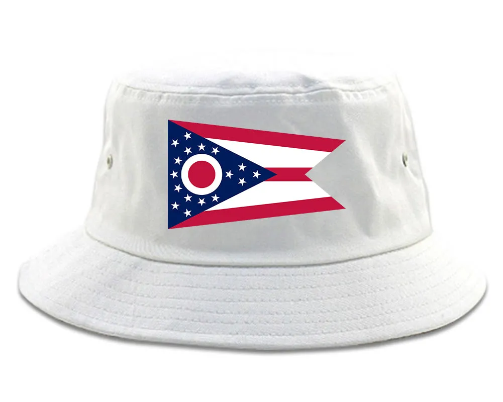 Ohio State Flag OH Chest Mens Bucket Hat