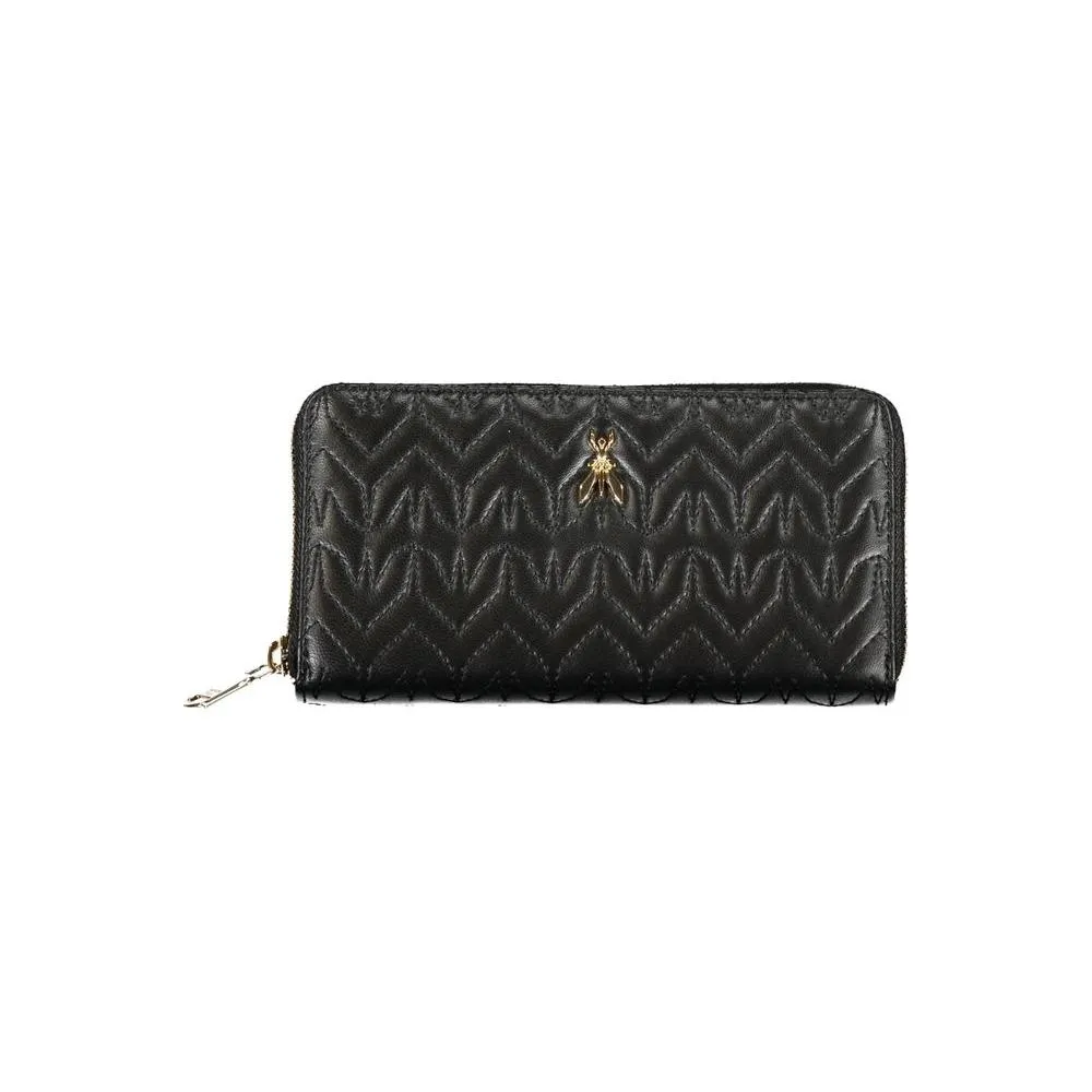 Patrizia Pepe Elegant Black Wallet with Contrasting Details