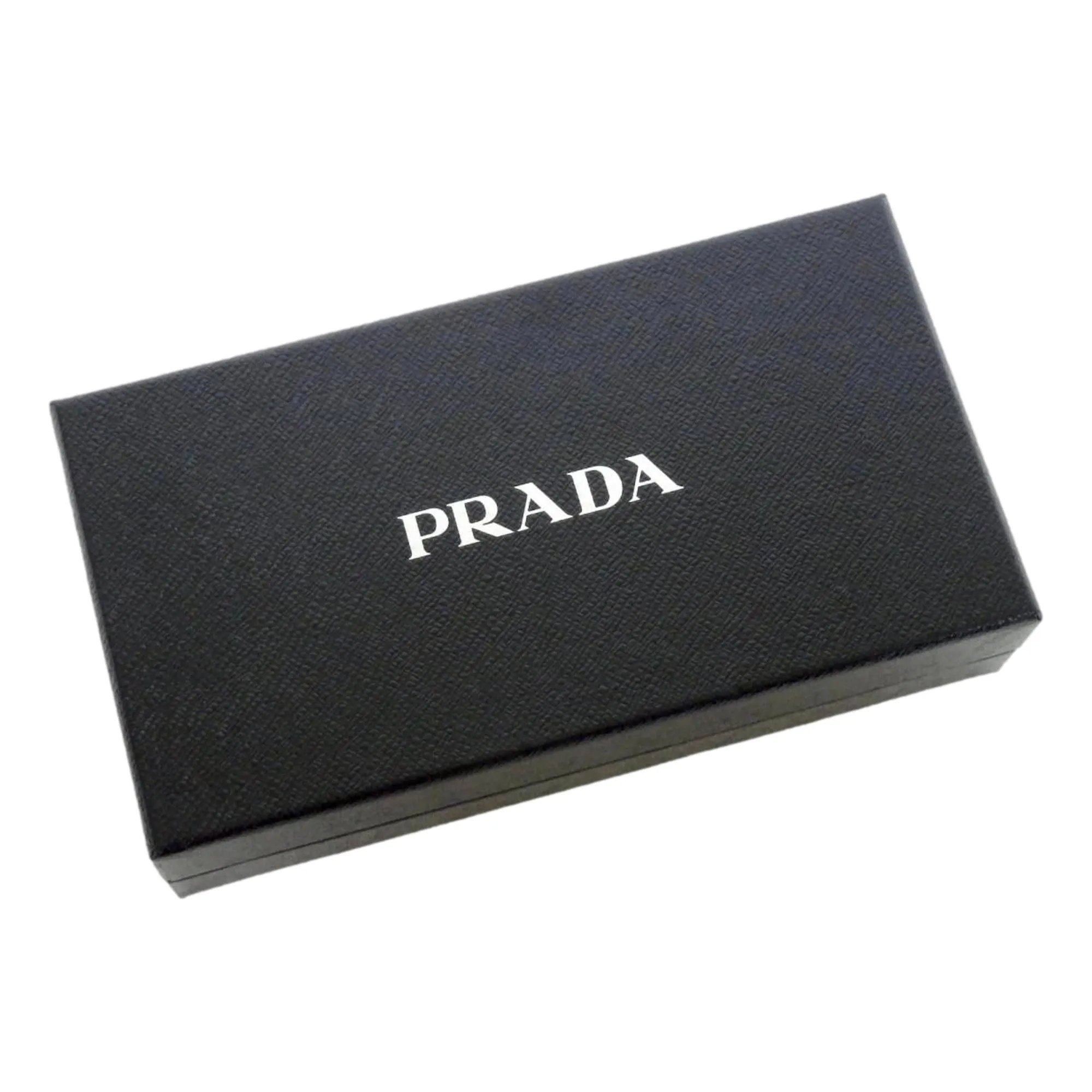 Prada Black Tessuto Nylon Zip Around Wallet