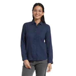 Priscilla Double Cloth Slim Fit Shirt - Navy Heather (Final Sale)