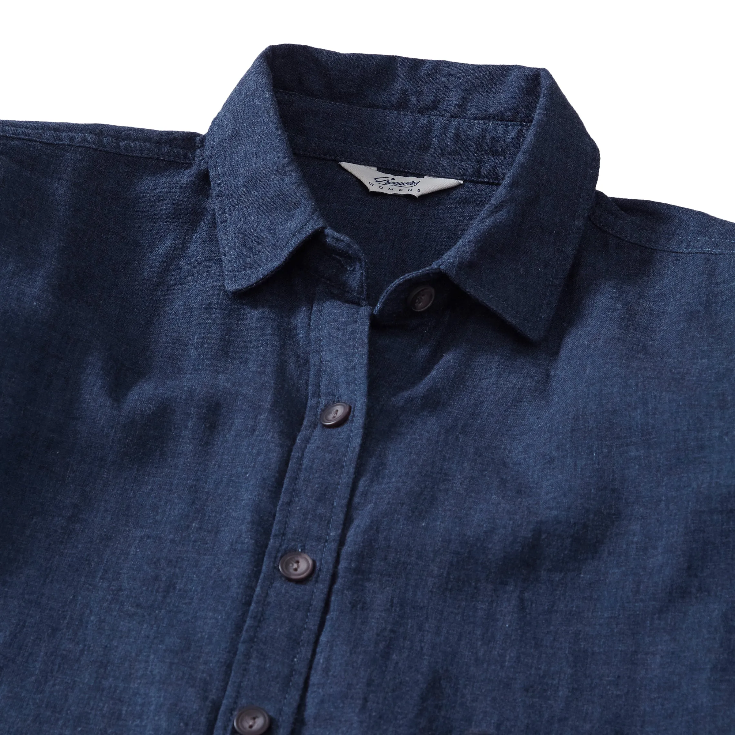 Priscilla Double Cloth Slim Fit Shirt - Navy Heather (Final Sale)