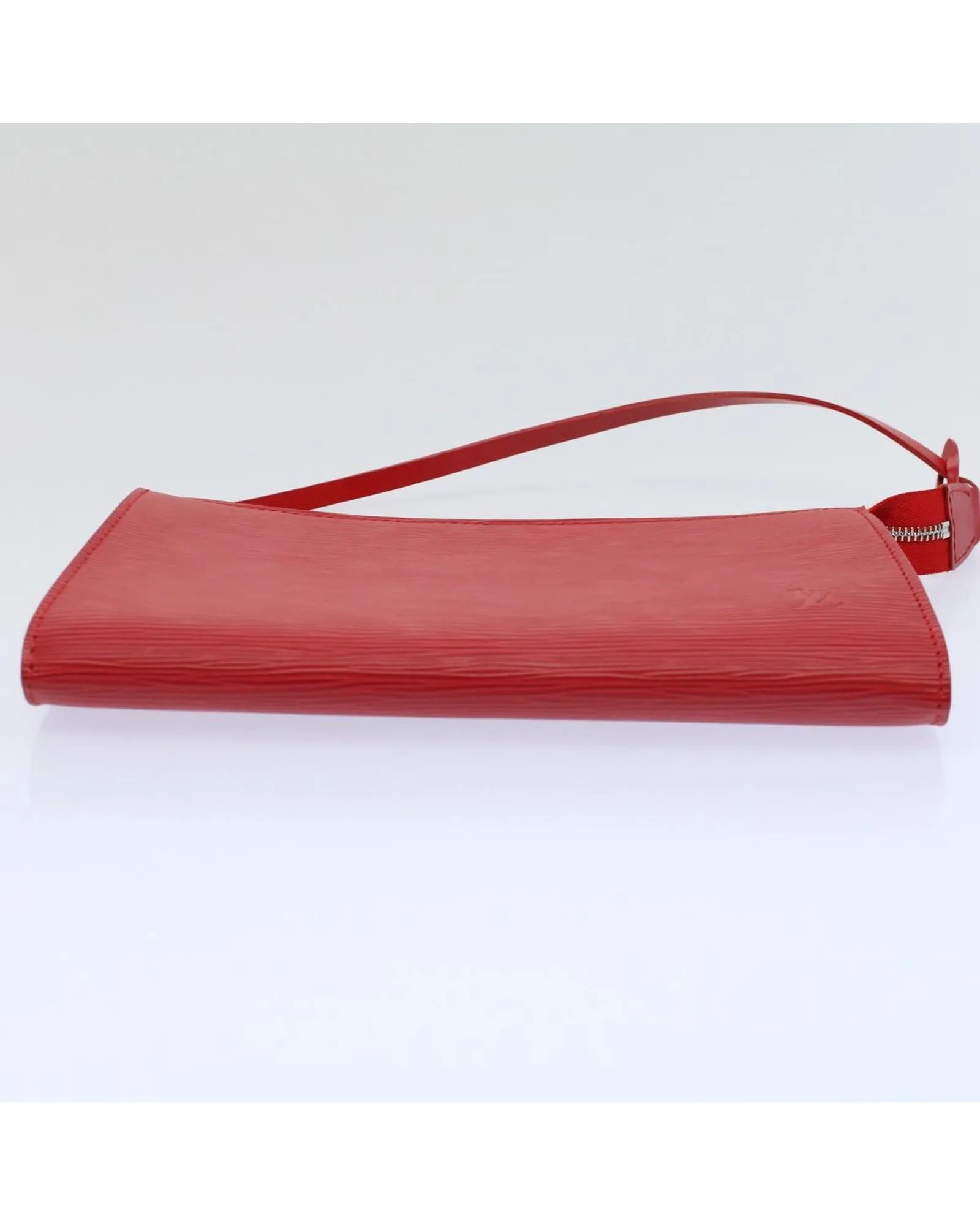 Red Epi Leather Accessory Pouch with Dust Bag and Box