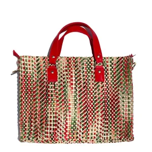 Red Tweed Tote