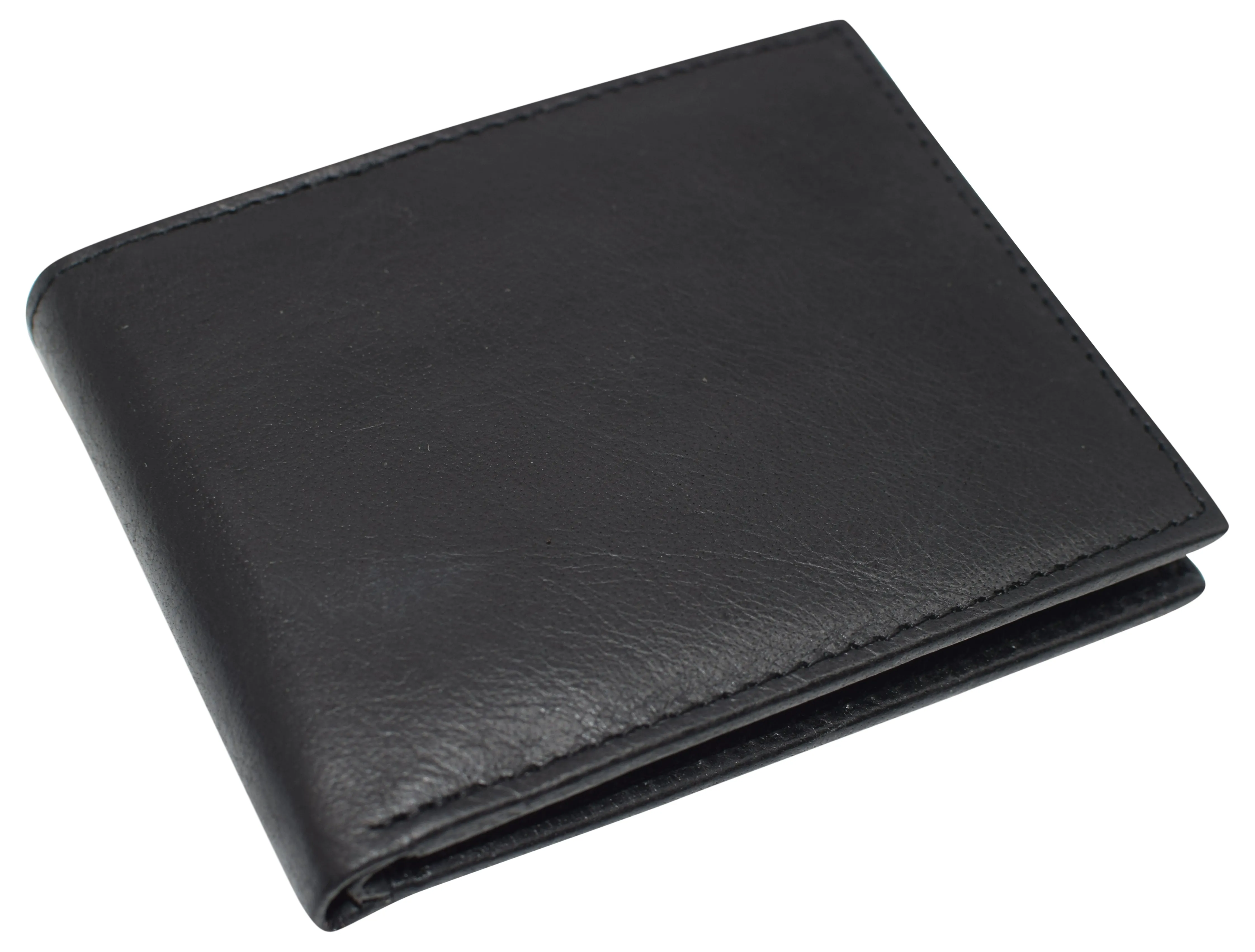 RFID620053HU Wallets for Men Genuine Cowhide Leather RFID Blocking Bifold Wallet With 2 ID Windows