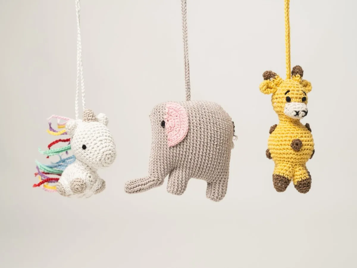 Rocking Potato Arch Baby Activity Gym- Crochet Animals