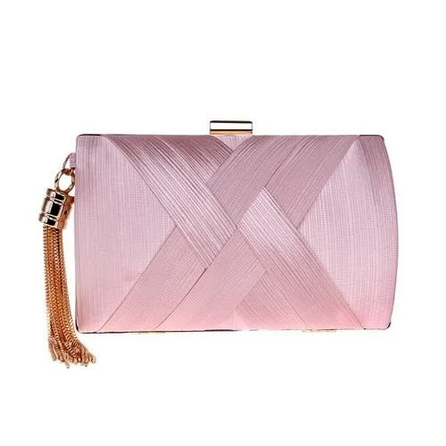 SEKUSA Fashion Women Bag Tassel Metal Small Day Clutch Purse Handbags Chain Shoulder Lady Evening Bags Phone Key Pocket Bags