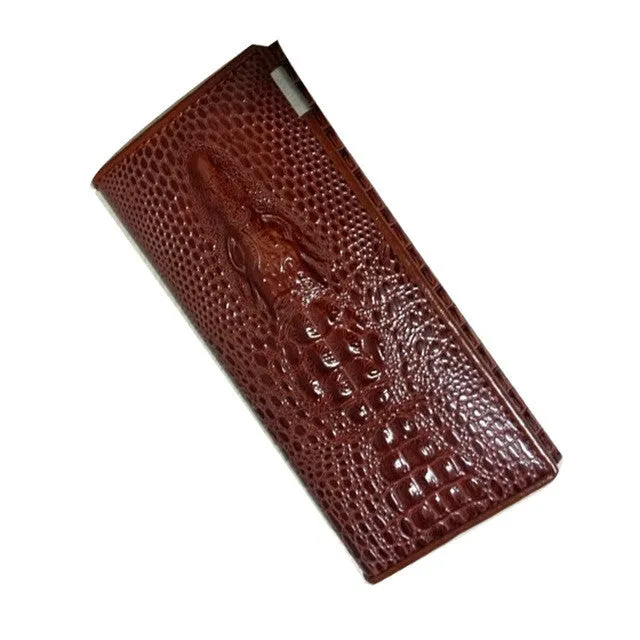 SHU WOLF Women Wallet Hasp Coin Purses Holders Brand Genuine Leather 3D Embossing Alligator Ladies Crocodile Long Clutch Wallets