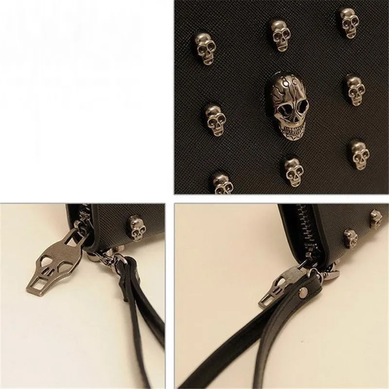 Skull Hard Rock Leather Wallet