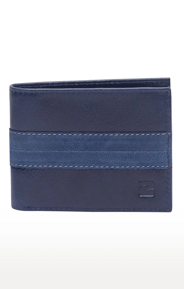 Spykar Men Navy Genuine Leather Wallet