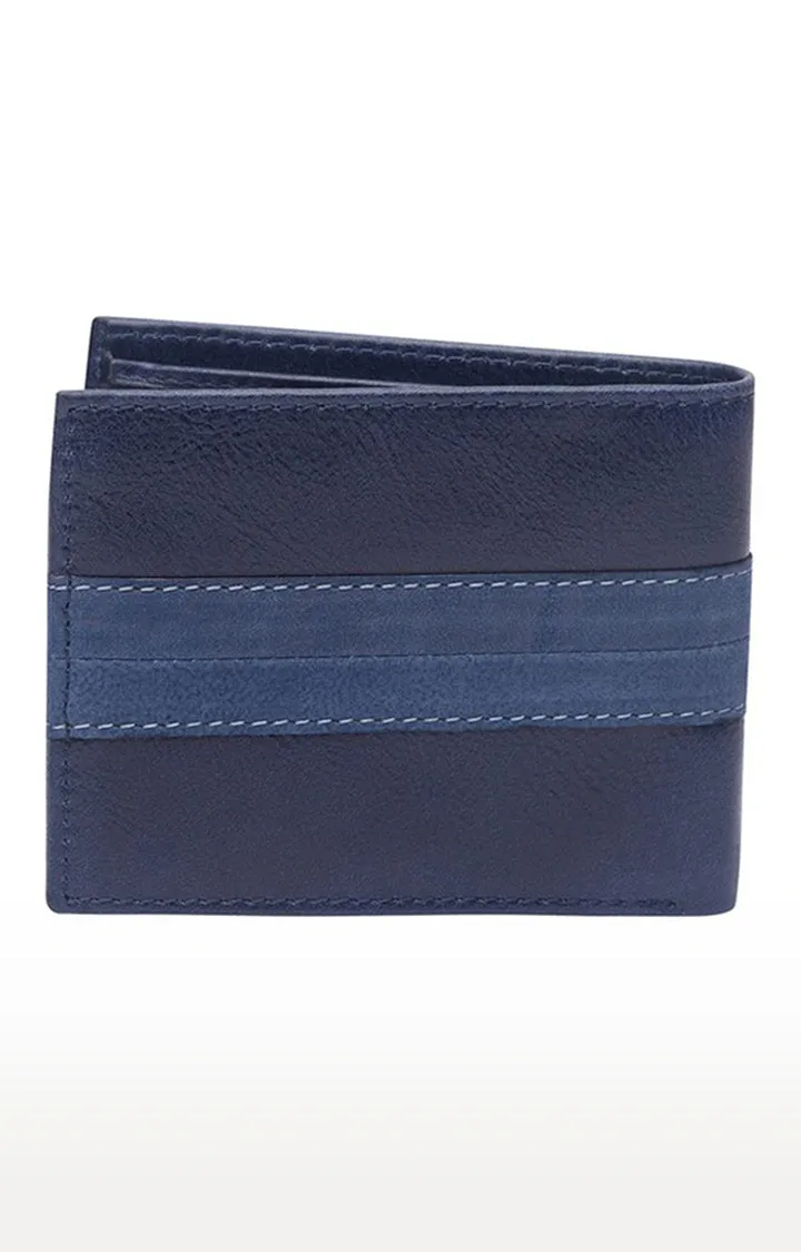 Spykar Men Navy Genuine Leather Wallet