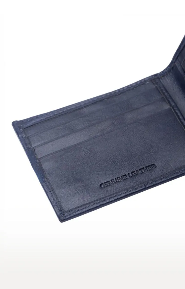 Spykar Men Navy Genuine Leather Wallet