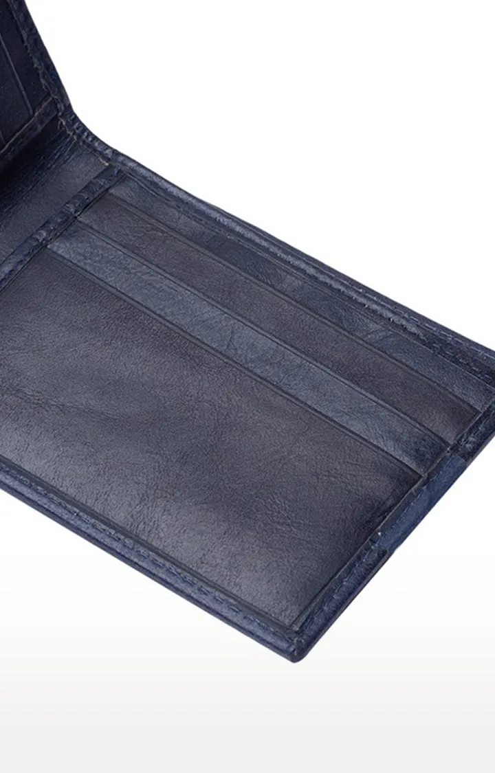 Spykar Men Navy Genuine Leather Wallet