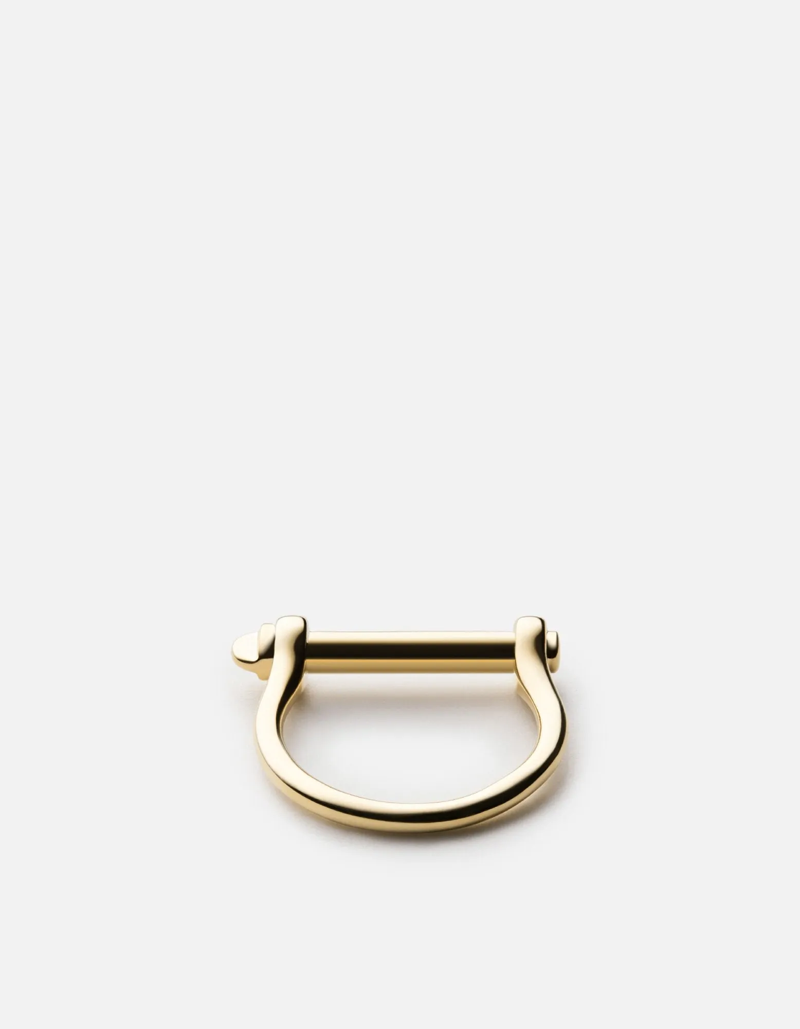 Thin Screw Cuff Ring, 10k Gold