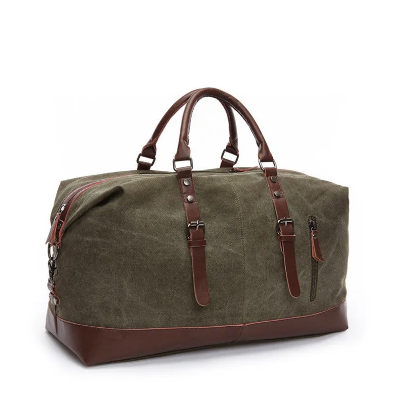 Unisex Large Capacity Portable Casual Canvas Duffle Bag