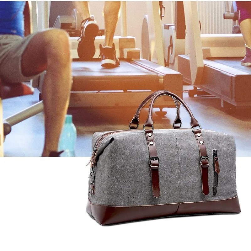 Unisex Large Capacity Portable Casual Canvas Duffle Bag