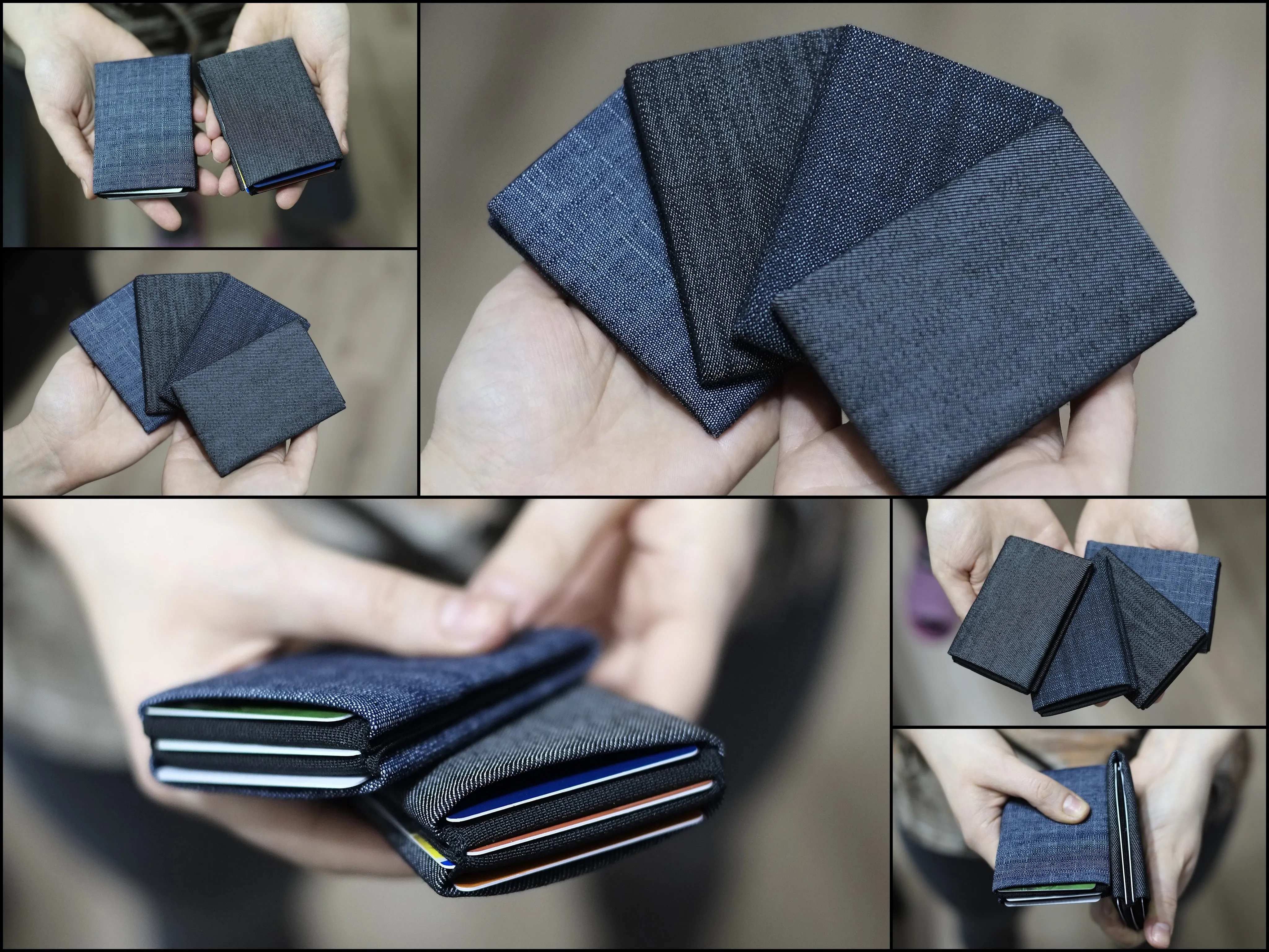 Upgrade Your Everyday Carry with Our Vegan Denim Minimalist Wallet Collection -  FULL RFID blocking