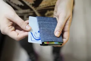 Upgrade Your Everyday Carry with Our Vegan Denim Minimalist Wallet Collection -  FULL RFID blocking