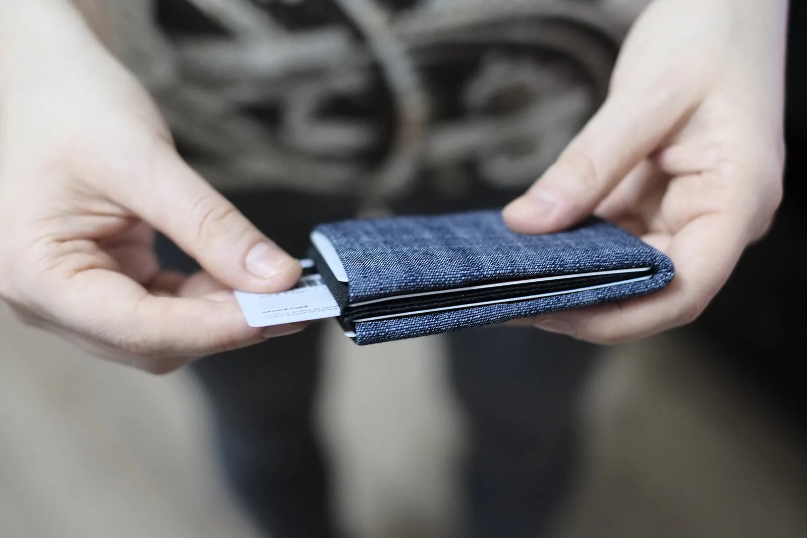 Upgrade Your Everyday Carry with Our Vegan Denim Minimalist Wallet Collection -  FULL RFID blocking