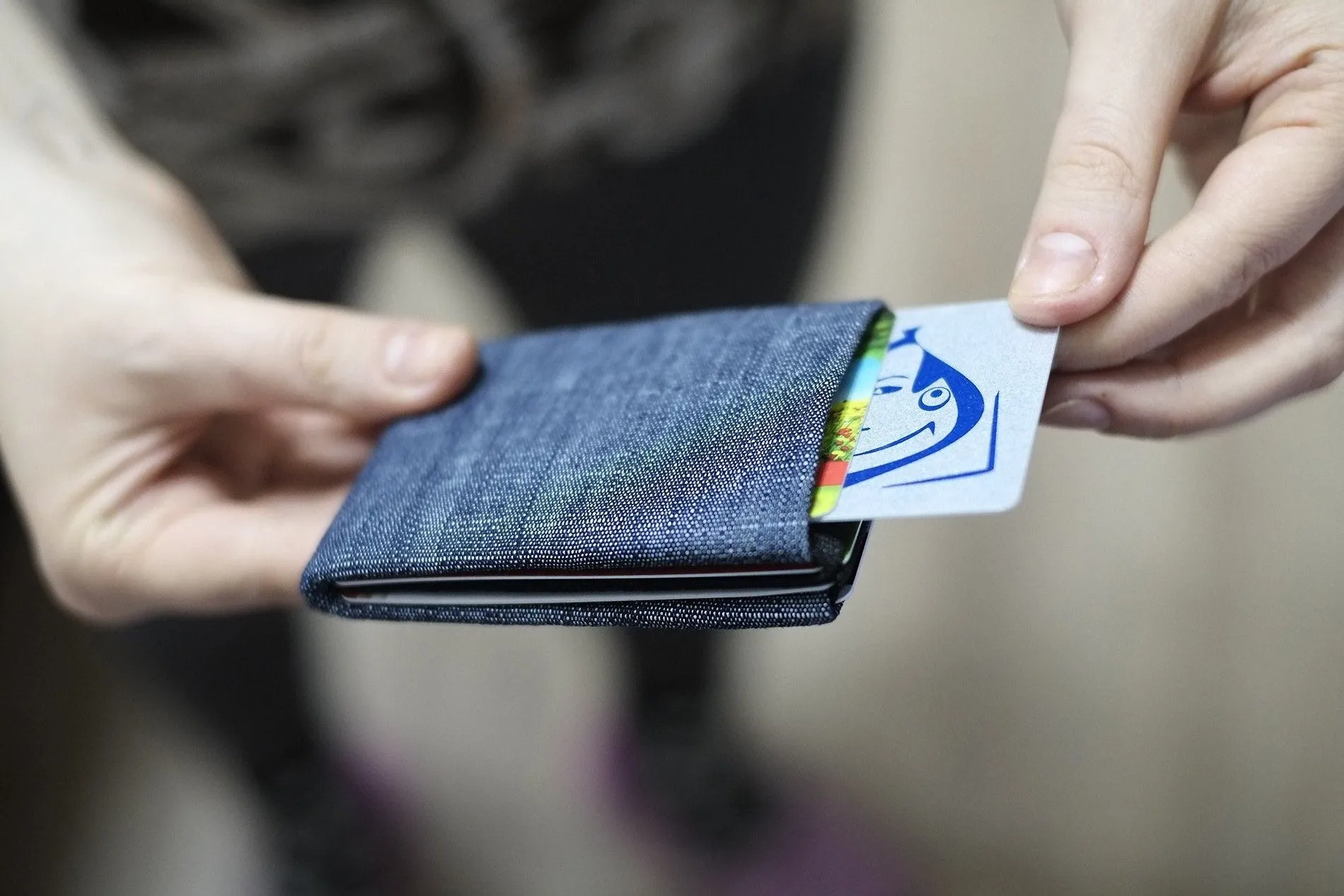 Upgrade Your Everyday Carry with Our Vegan Denim Minimalist Wallet Collection -  FULL RFID blocking