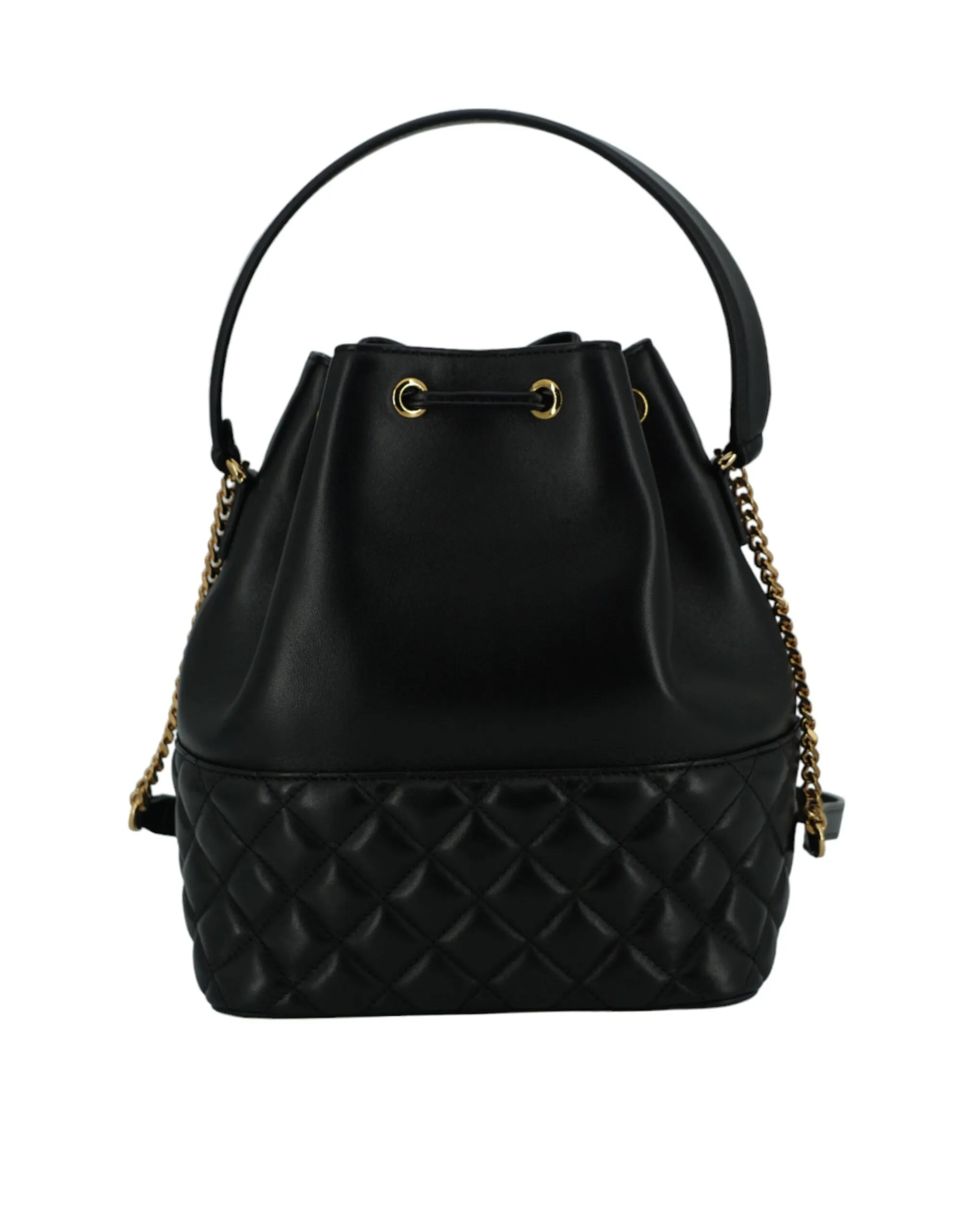 Versace Medusa Black & Gold Bucket Shoulder Bag