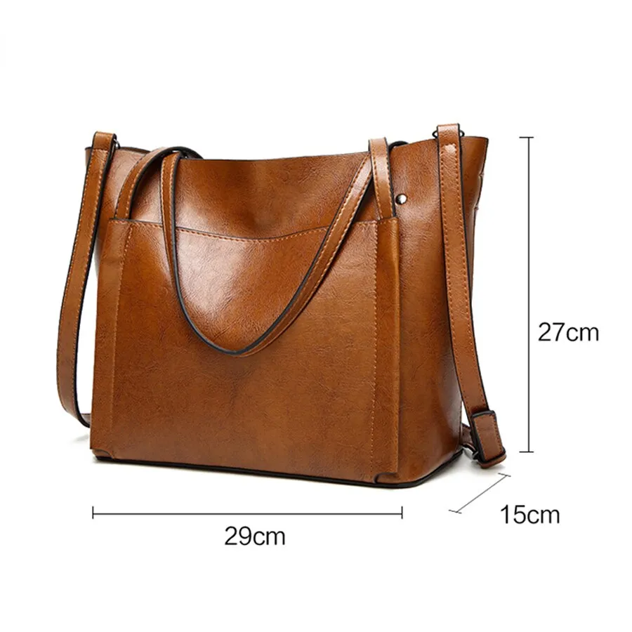 Wenkouban Women Leather Handbags Lady Large Tote Bag Female Pu High Quality Shoulder Bags for Woman Crossbody Bags for Women Clutch Purse