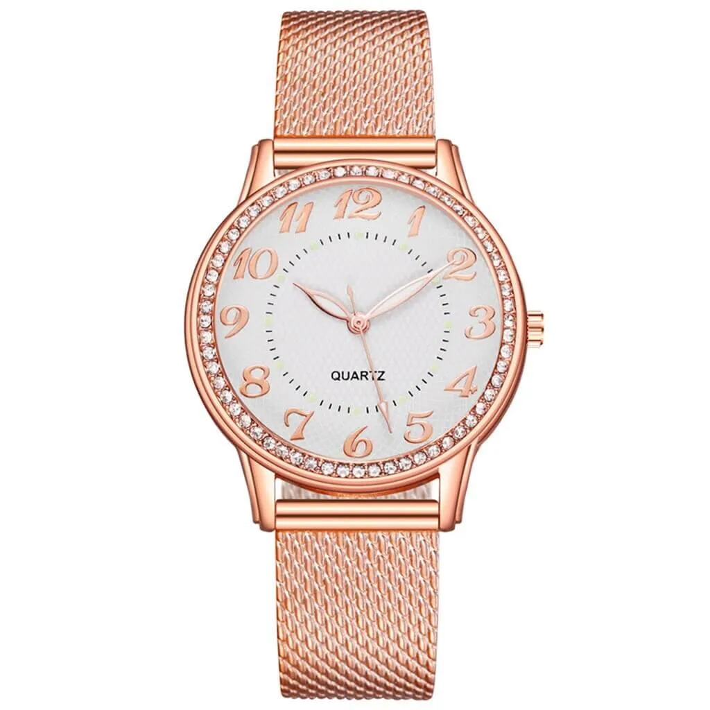 Women Watches Top Brand Luxury 2022 Fashion Diamond Ladies Wristwatches Stainless Steel Silver Mesh Strap Female Quartz Watch