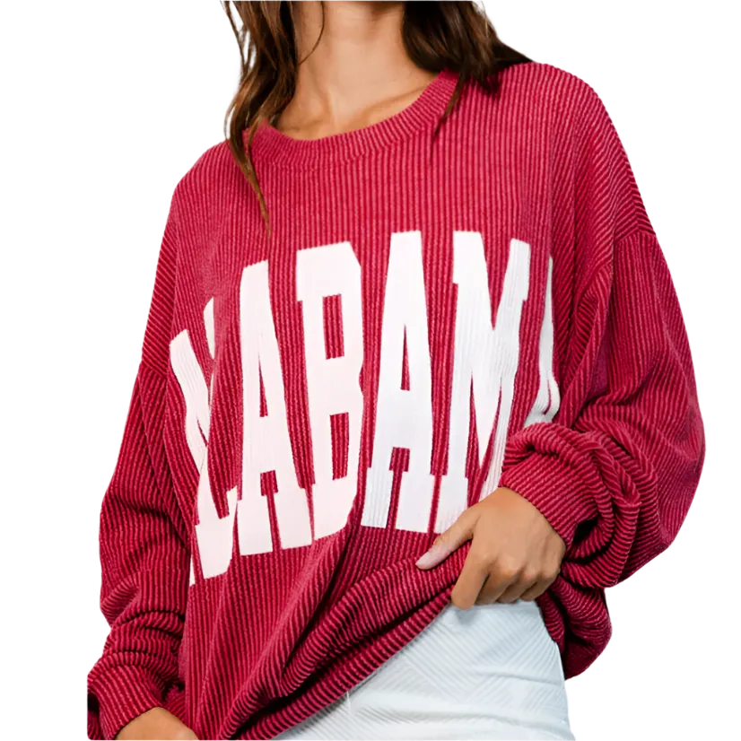 WOMEN'S ALABAMA RIBBED PULLOVER